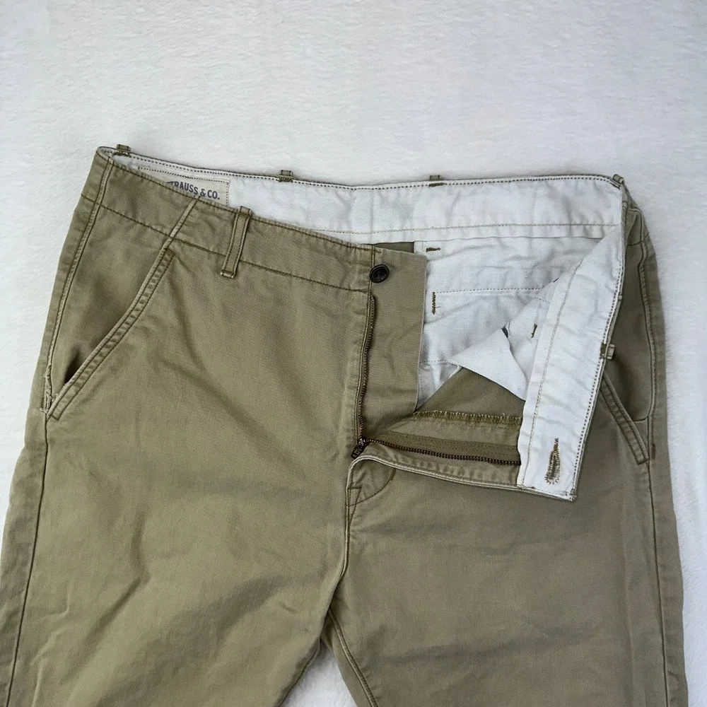 Levi Chinos‎ Mens 33X32 Tan Khaki Pants Casual Cotton Trousers
